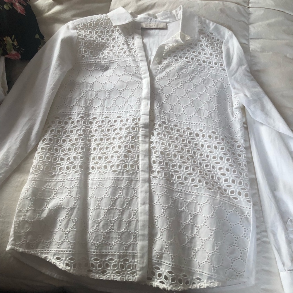Loft cotton blouse worn 1x